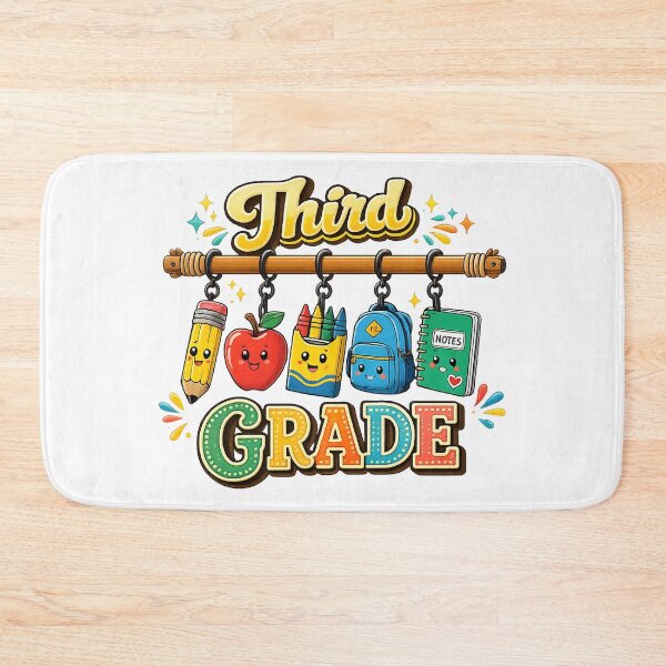 Item preview, Cute Third Grade Student School Supplies Graphic designed and sold by QuiteOrbit.