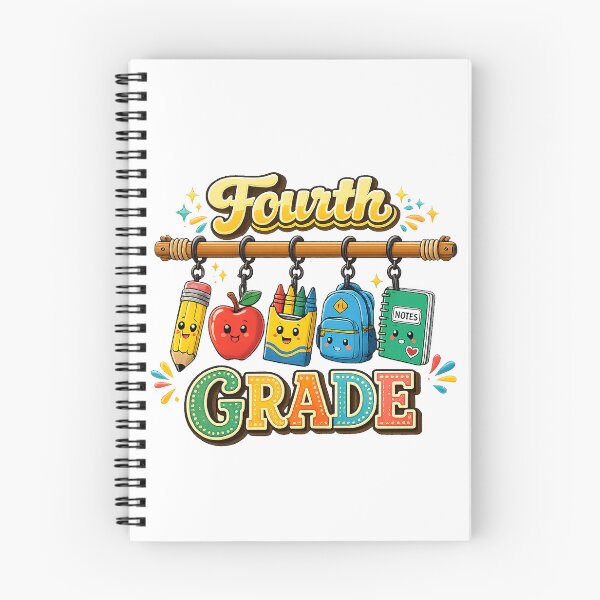 Item preview, Back To School Fourth Grade Smiling Supplies Design designed and sold by QuiteOrbit.
