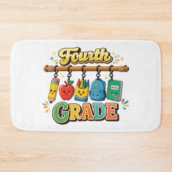 Item preview, Back To School Fourth Grade Smiling Supplies Design designed and sold by QuiteOrbit.