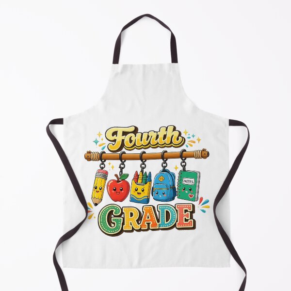 Item preview, Back To School Fourth Grade Smiling Supplies Design designed and sold by QuiteOrbit.