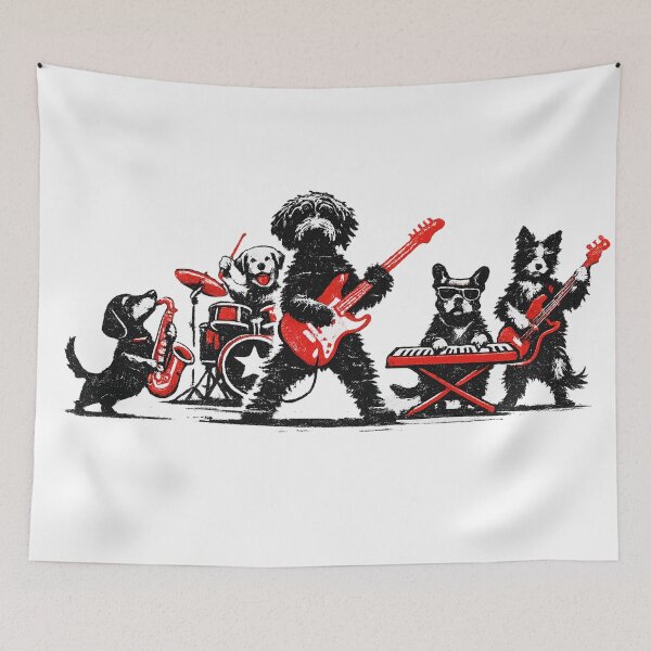 Item preview, Copy of Dog Rock Band – Funny Musical Dogs Playing Instruments designed and sold by TheCanineCanvas.