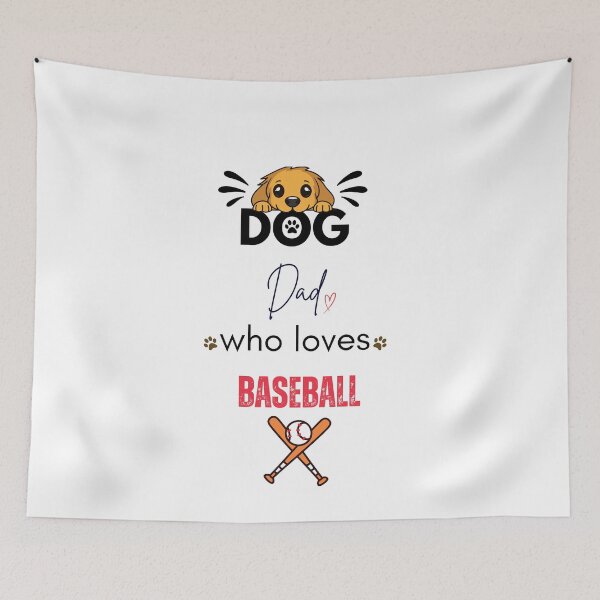 Item preview, Dog Dad Who Loves Baseball designed and sold by PawFitt.