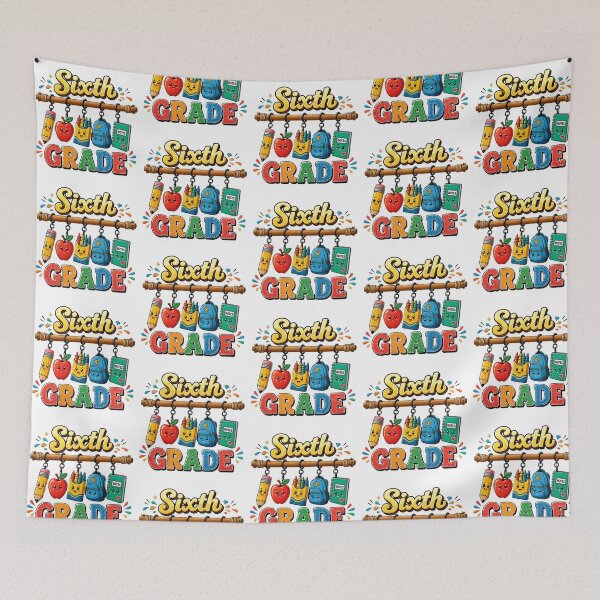 Item preview, Colorful Sixth Grade Back To School Kids Design designed and sold by QuiteOrbit.