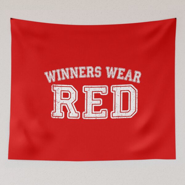 Item preview, Winners Wear Red Winning Mentality Sports Fan Competition designed and sold by Doodleoub.