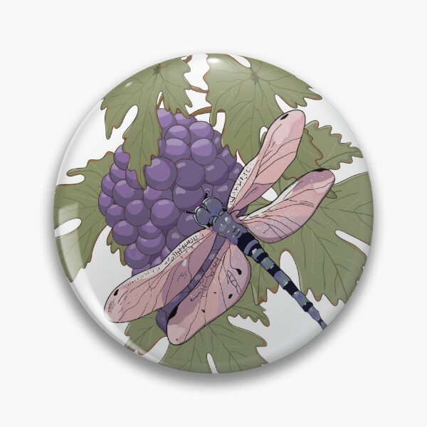 Item preview, Dragonfly and Grapes Botanical Illustration designed and sold by Zymetryart.