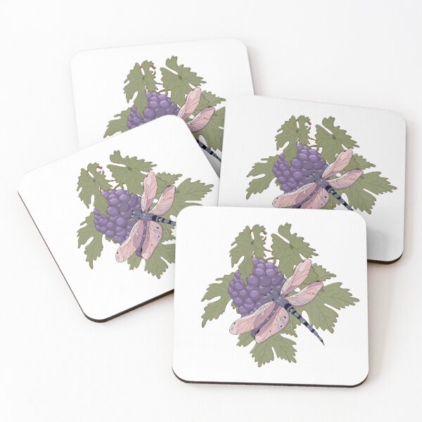 Item preview, Dragonfly and Grapes Botanical Illustration designed and sold by Zymetryart.