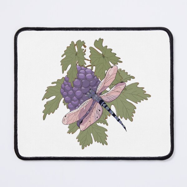 Item preview, Dragonfly and Grapes Botanical Illustration designed and sold by Zymetryart.