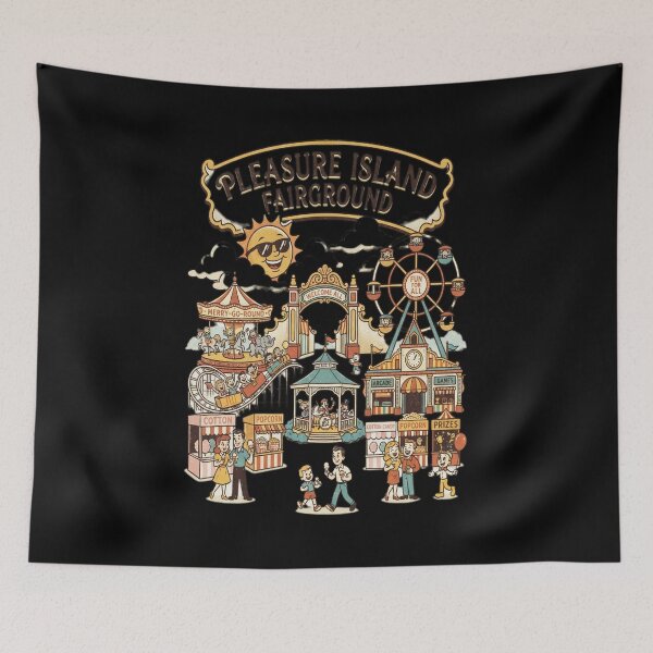Item preview, Pleasure Island Fairground - Vintage Cartoon - Classic designed and sold by catrizmorkess.