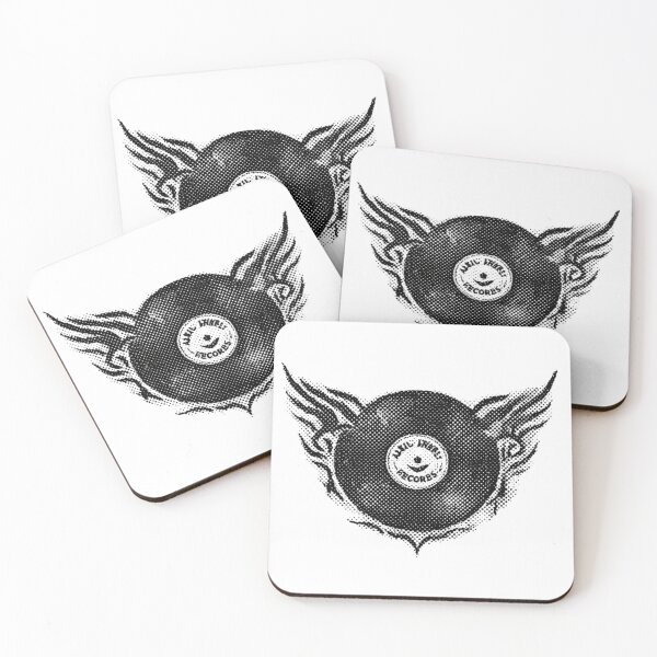 Item preview, Vinyl record with halftone wings designed and sold by AKRAMlogo.