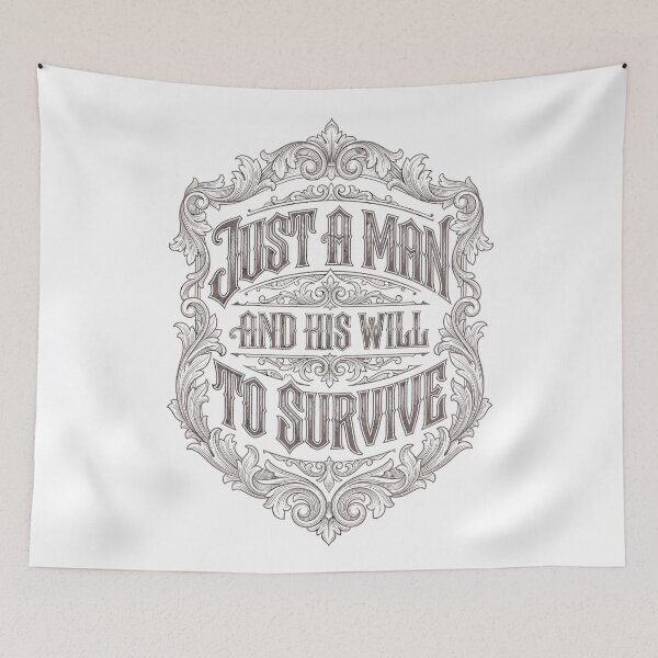Item preview, Just A Man To Survive Song Lyric Typographic designed and sold by mazyoy.