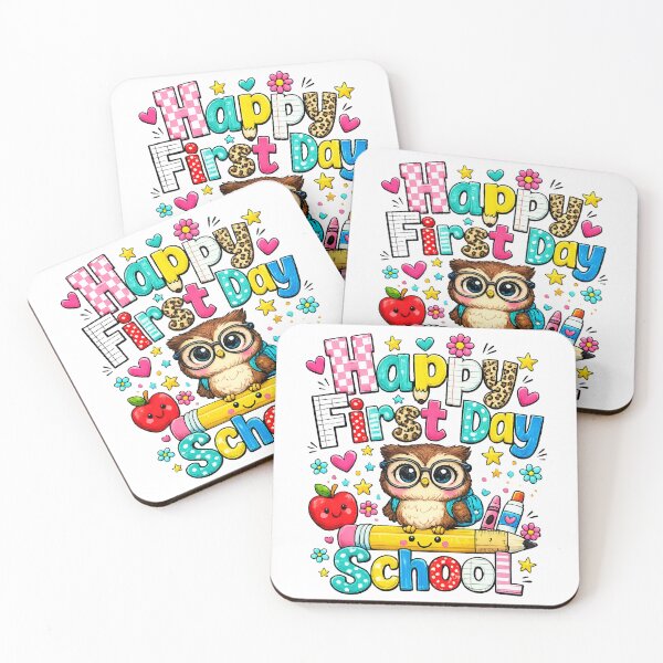 Item preview, Happy First Day Of School Cute Owl  designed and sold by QuiteOrbit.