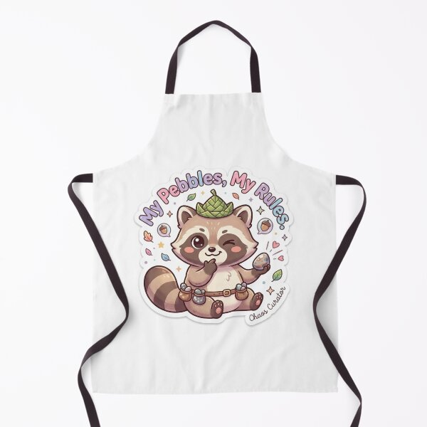 Item preview, Cute Kawaii My Pebbles My Rules Raccoon Sticker | Anime Style Chaos Curator Chibi Art | Funny Trash Panda Sticker designed and sold by Chipkooo.