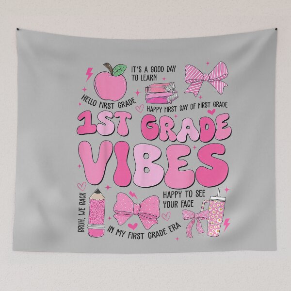 Item preview, First Day of 1st Grade Vibes Pink Bow Kids Girls Coquette designed and sold by mjohnson9.