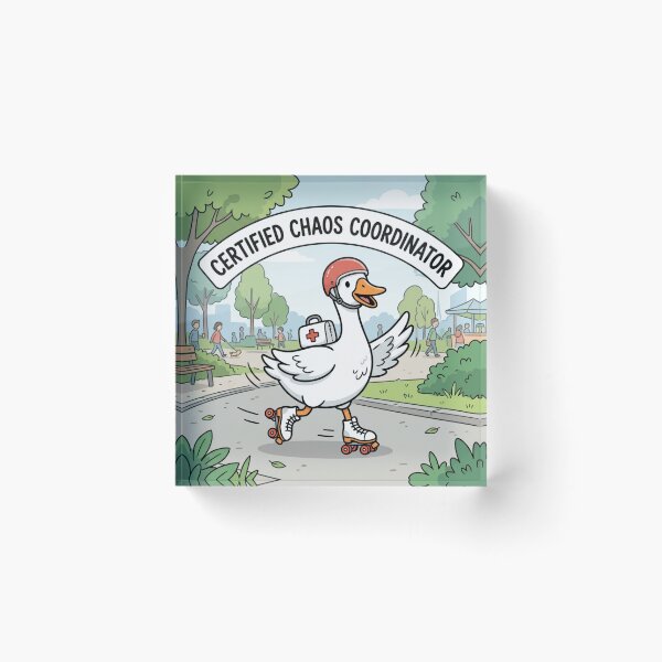 Item preview, Certified Chaos Coordinator Nurse Sticker, Funny Nurse Appreciation Week & Nursing Graduation Gift, Roller Skating Goose First Aid Design designed and sold by Covent Vaughn.