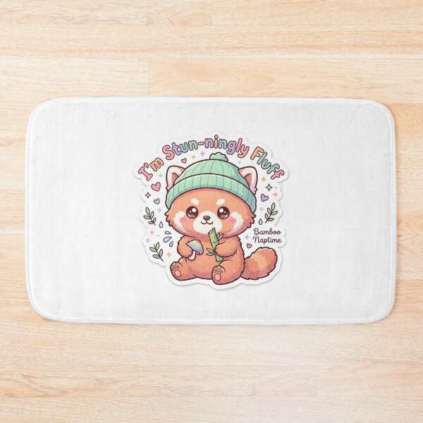 Item preview, Cute Kawaii I'm Stun-ningly Fluff Red Panda Sticker | Anime Style Bamboo Naptime Chibi Art | Cute Animal Quote Sticker designed and sold by Chipkooo.