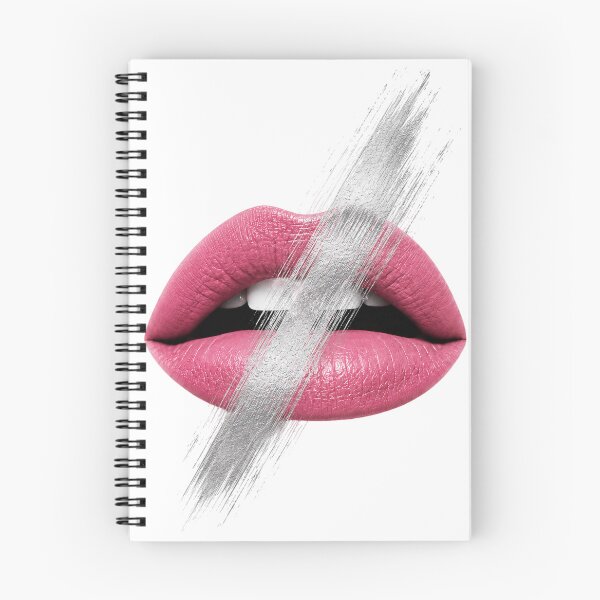 Item preview, Pink Lips Silver Brush Stroke Art designed and sold by tmoca.