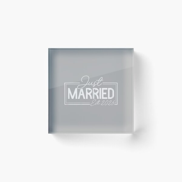 Item preview, Just Married 2026 Couple Newlywed Bride and Groom Wedding designed and sold by ArleneRowe.