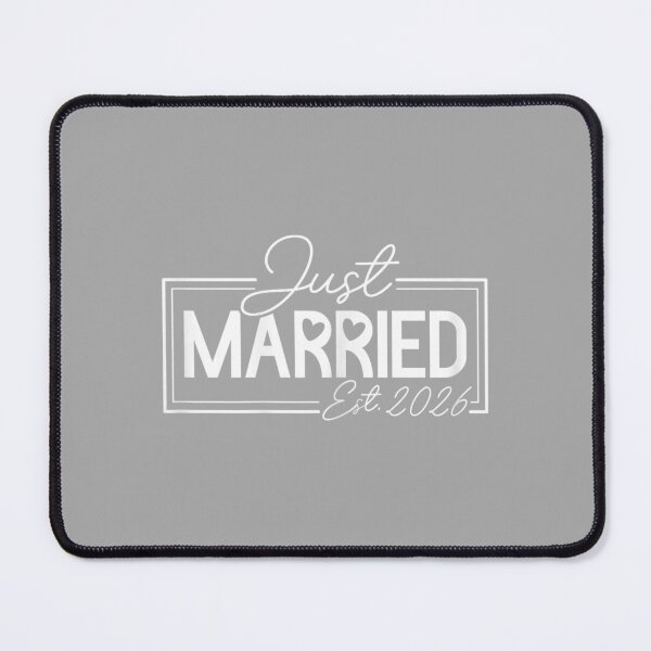 Item preview, Just Married 2026 Couple Newlywed Bride and Groom Wedding designed and sold by ArleneRowe.