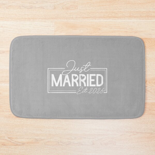 Item preview, Just Married 2026 Couple Newlywed Bride and Groom Wedding designed and sold by ArleneRowe.