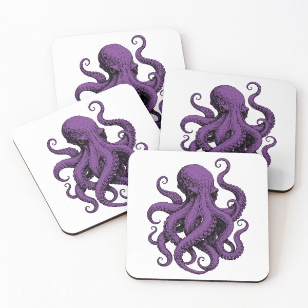 Item preview, Purple Kraken Fantasy Sea Monster Illustration designed and sold by xndrlab.