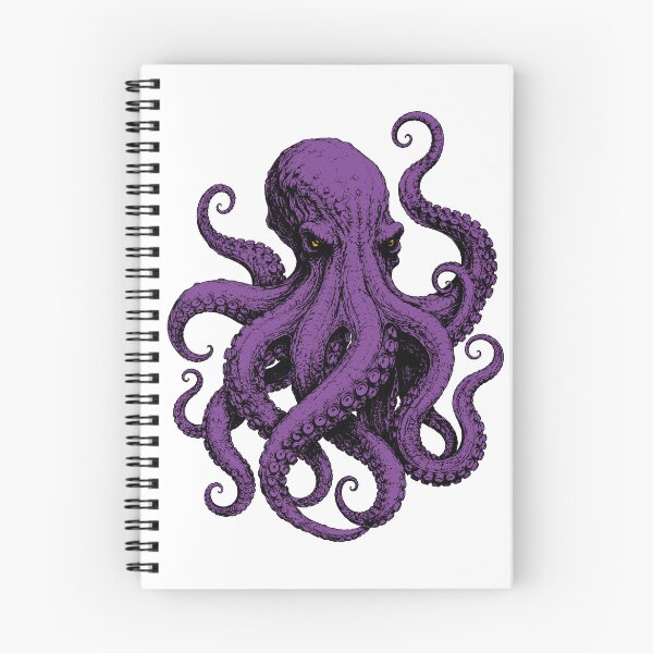 Item preview, Purple Kraken Fantasy Sea Monster Illustration designed and sold by xndrlab.