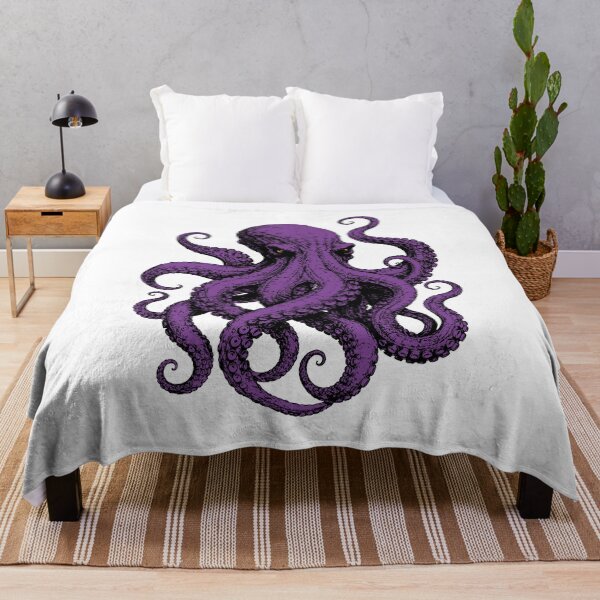 Item preview, Purple Kraken Fantasy Sea Monster Illustration designed and sold by xndrlab.