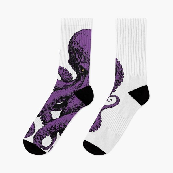 Item preview, Purple Kraken Fantasy Sea Monster Illustration designed and sold by xndrlab.