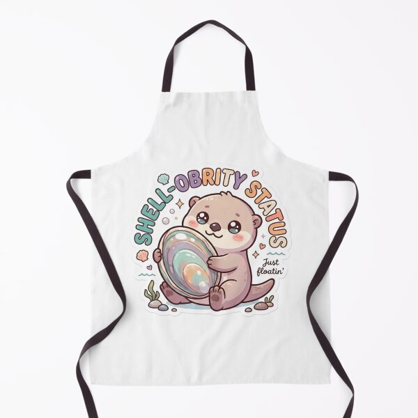 Item preview, Cute Kawaii Shell-Obrity Status Otter Sticker | Anime Style Just Floatin' Chibi Sea Otter Art | Ocean Sticker designed and sold by Chipkooo.