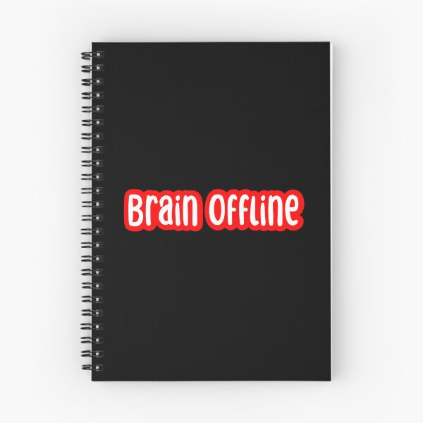 Item preview, Brain Offline, Red Outline Typography  designed and sold by Memes N Lore .