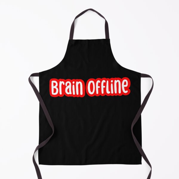 Item preview, Brain Offline, Red Outline Typography designed and sold by Memes N Lore .