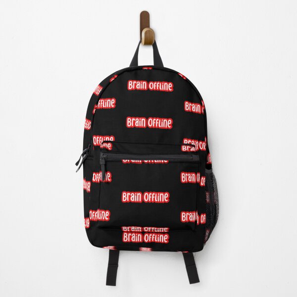 Item preview, Brain Offline, Red Outline Typography designed and sold by Memes N Lore .