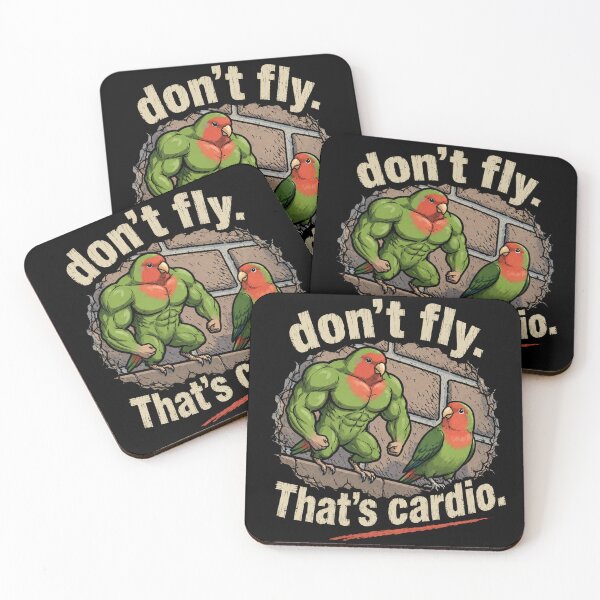 Item preview, Don't Fly, That's Cardio – Funny Muscle Bird Workout T-Shirt designed and sold by DogLord.