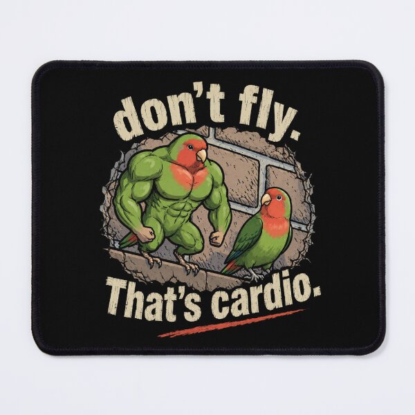 Item preview, Don't Fly, That's Cardio – Funny Muscle Bird Workout T-Shirt designed and sold by DogLord.