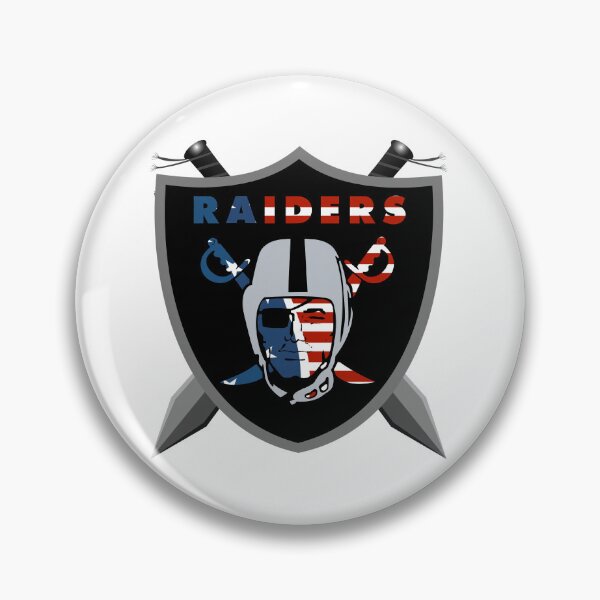 Artikelvorschau, Patriotisches Raiders-Emblem mit Flaggengesicht entworfen und verkauft von rathilbruniy.