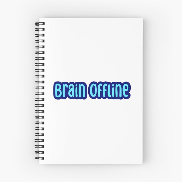 Item preview, Brain Offline, Blue Outline Typography  designed and sold by Memes N Lore .