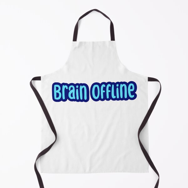 Item preview, Brain Offline, Blue Outline Typography designed and sold by Memes N Lore .