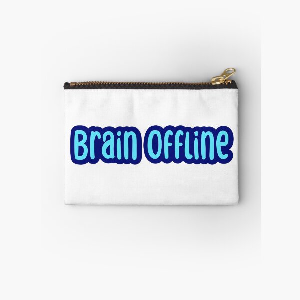 Item preview, Brain Offline, Blue Outline Typography  designed and sold by Memes N Lore .