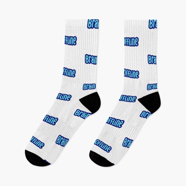 Item preview, Brain Offline, Blue Outline Typography  designed and sold by Memes N Lore .
