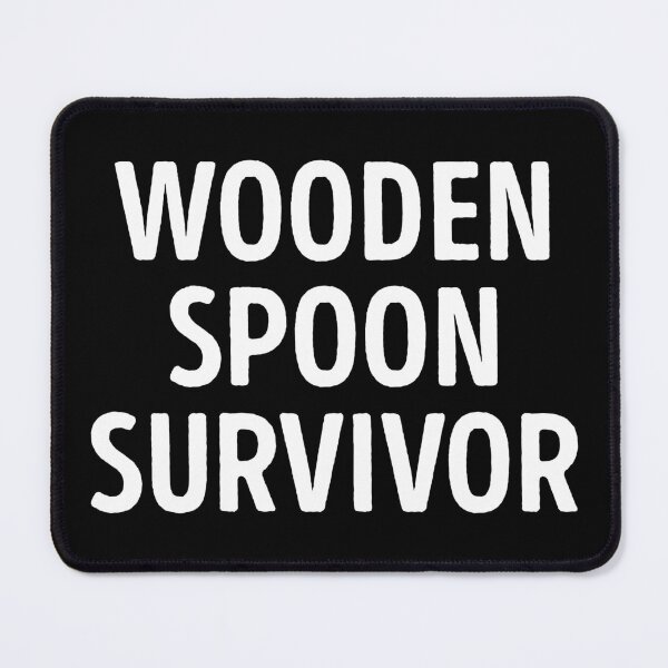 Item preview, Wooden Spoon Survivor Funny Nostalgia Quote designed and sold by WhistleCloset.