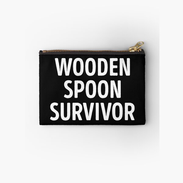 Item preview, Wooden Spoon Survivor Funny Nostalgia Quote designed and sold by WhistleCloset.