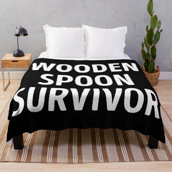 Item preview, Wooden Spoon Survivor Funny Nostalgia Quote designed and sold by WhistleCloset.