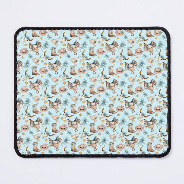 Item preview, Turquoise cowgirl western pattern designed and sold by MistyLakeArt.
