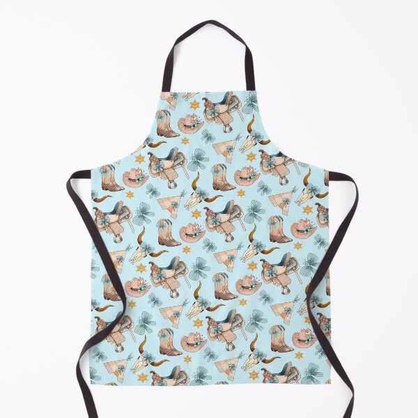 Item preview, Turquoise cowgirl western pattern designed and sold by MistyLakeArt.
