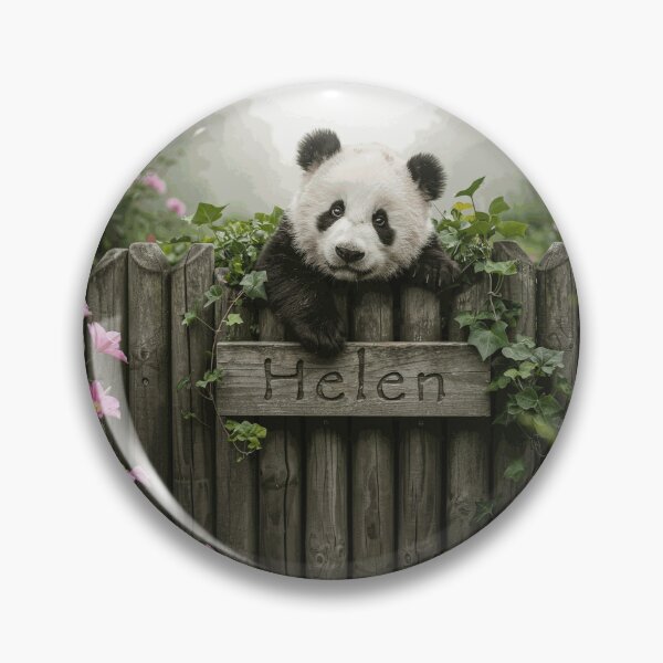 Item preview, Cute Panda Peeking Over a Garden Gate designed and sold by MiloCarver.