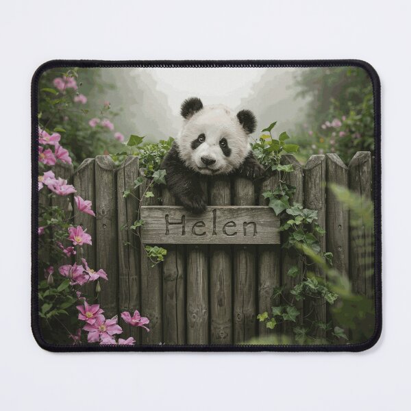 Item preview, Cute Panda Peeking Over a Garden Gate designed and sold by MiloCarver.
