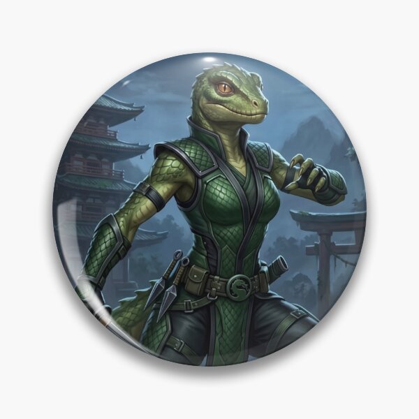 Item preview, Anthropomorphic Female Ninja Wielding Katana on Roof designed and sold by Prestons Corner.