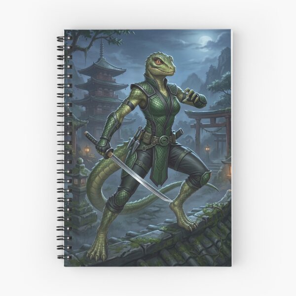 Item preview, Anthropomorphic Female Ninja Wielding Katana on Roof designed and sold by Prestons Corner.