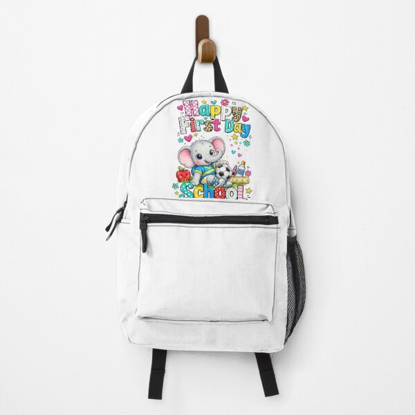 Item preview, Happy First Day of School Cute Elephant Student Boy Girl Kid designed and sold by QuiteOrbit.