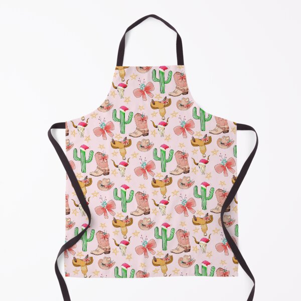 Item preview, Pink Christmas cowgirl western pattern designed and sold by MistyLakeArt.