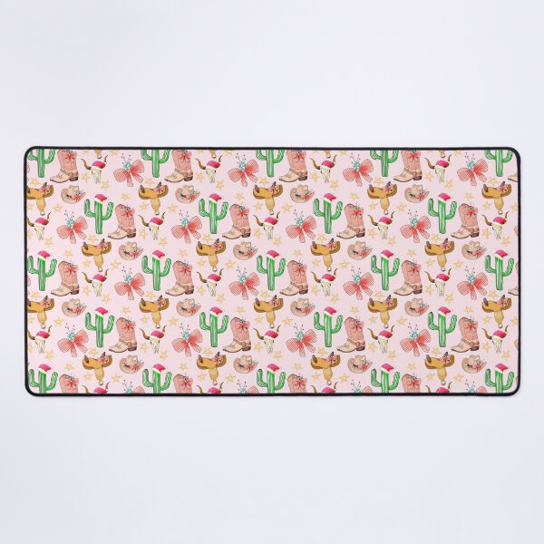 Item preview, Pink Christmas cowgirl western pattern designed and sold by MistyLakeArt.